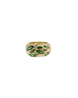 GAS BIJOUX - BAGUE FRAGMENT STRASS VERTS - 2 TAILLES