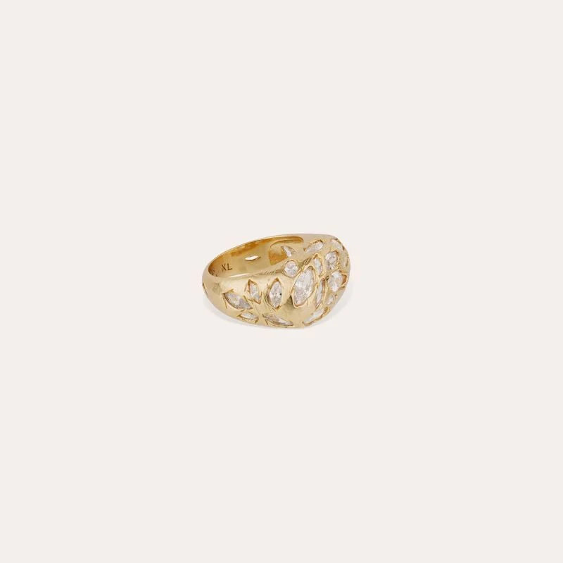 GAS BIJOUX - BAGUE PRISME STRASS BLANCS - 2 TAILLES