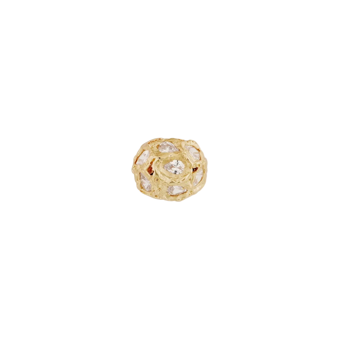 GAS BIJOUX - BAGUE FRAGMENT STRASS BLANCS - TAILLE 3