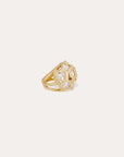 GAS BIJOUX - BAGUE FRAGMENT STRASS BLANCS - TAILLE 3
