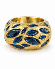 GAS BIJOUX - BAGUE PRISME STRASS BLEU MARINE - 2 TAILLES