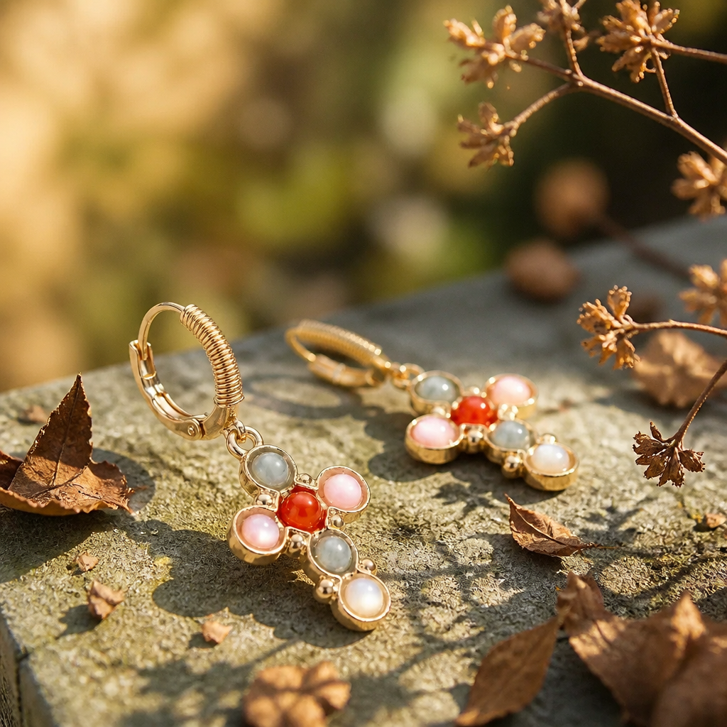 GAS BIJOUX - BOUCLES D'OREILLES TAO CRUZITA DORÉES