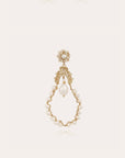 GAS BIJOUX - Boucles d’oreilles NUBIA dorées- Nacré blanche et métal doré à l’or fin