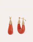 GAS BIJOUX - Boucles d’oreilles ÉCUME petit modele dorées - CORAIL