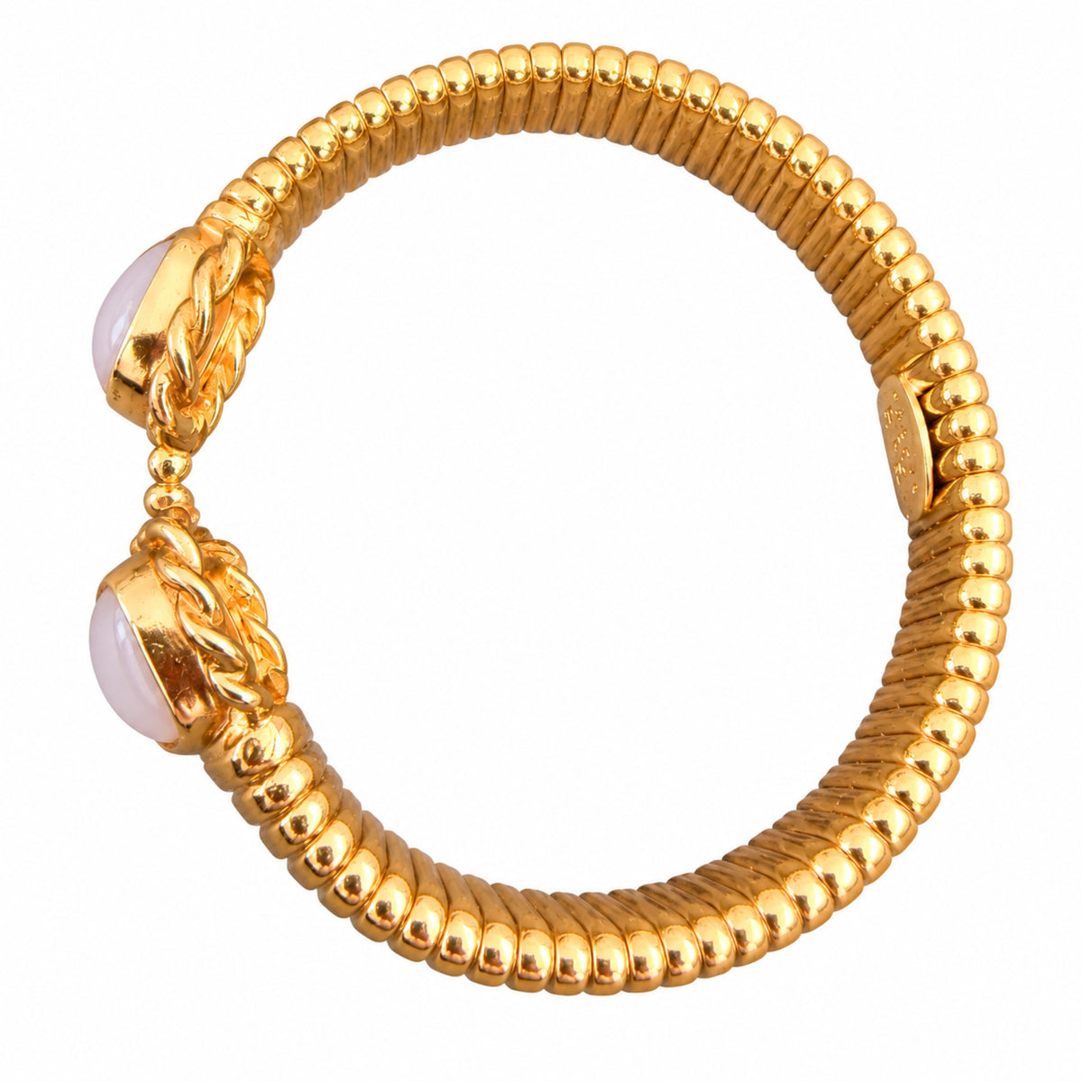 GAS BIJOUX - BRACELET AMARANTE DOUBLE QUARTZ ROSE -  PETIT MODÈLE - MÉTAL DORÉ