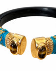 GAS BIJOUX - BRACELET SARINA ACETATE NOIR - MÉTAL DORÉ