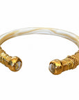 GAS BIJOUX - BRACELET SARI ACÉTATE IVOIRE - MÉTAL DORÉ