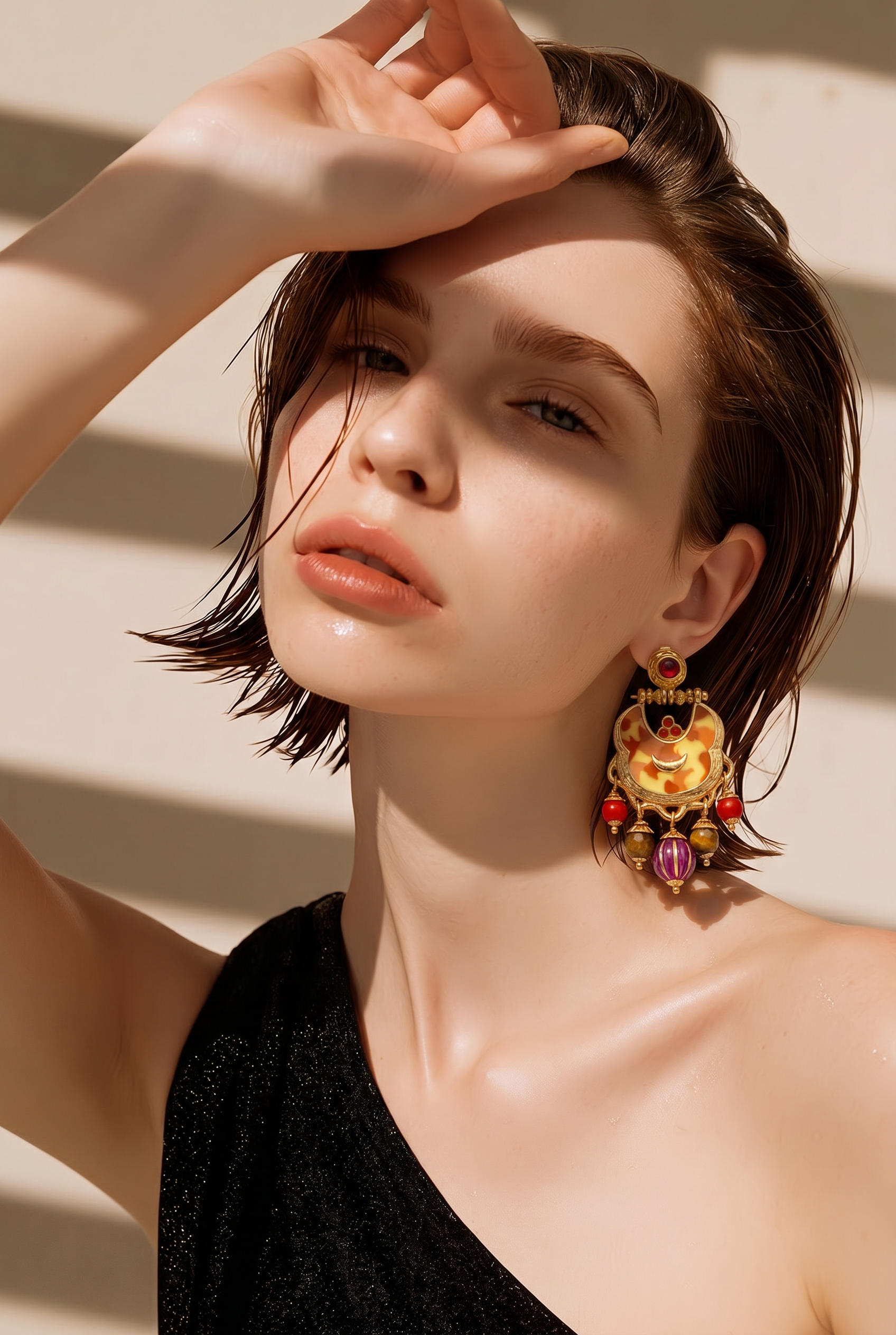 GAS BIJOUX - BOUCLES D'OREILLES HAVANA CLIPS EMAIL PETIT MODELE DORÉES