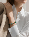 GAS BIJOUX - BRACELET SARI BIS - ACETATE VERT - METAL DORÉ