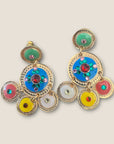GAS BIJOUX - Boucles d’oreilles SEQUIN 2 rangs dorées à l’or fin