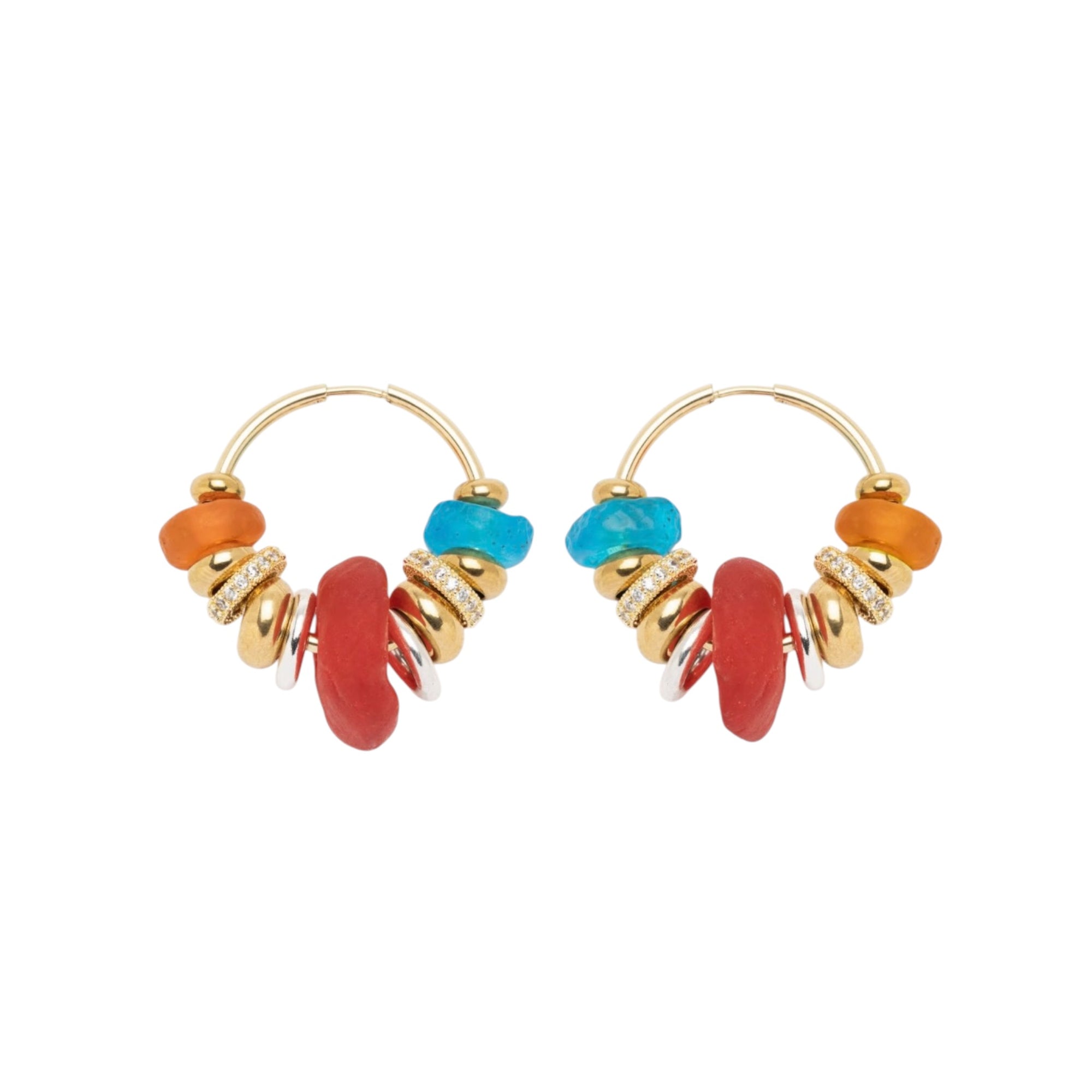 SIGAL - BOUCLES D'OREILLES SIA ROUGE