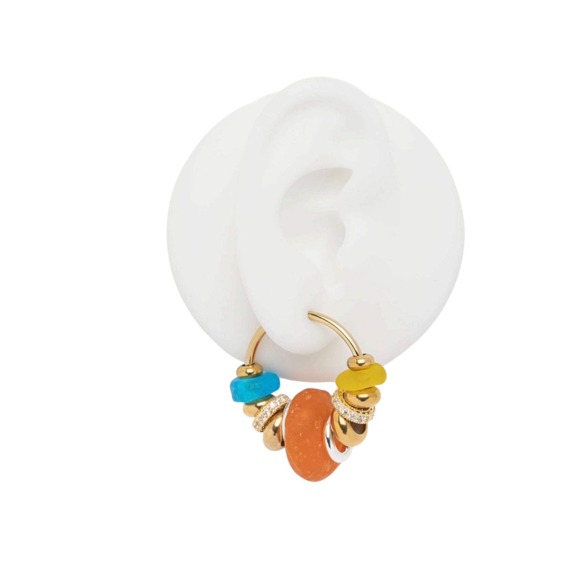 SIGAL - BOUCLES D'OREILLES SIA ORANGE