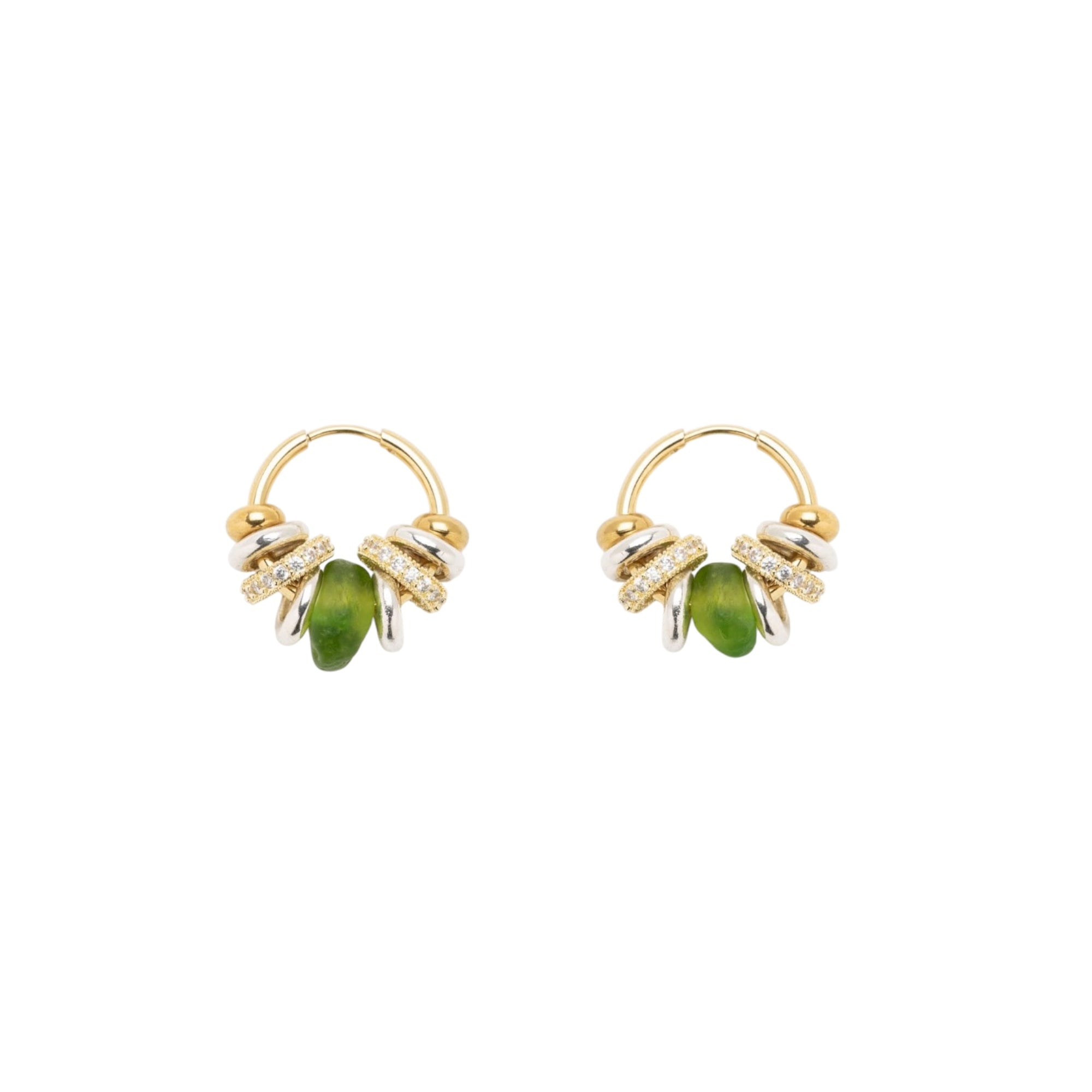 SIGAL - BOUCLES D'OREILLES BABY SIA VERT