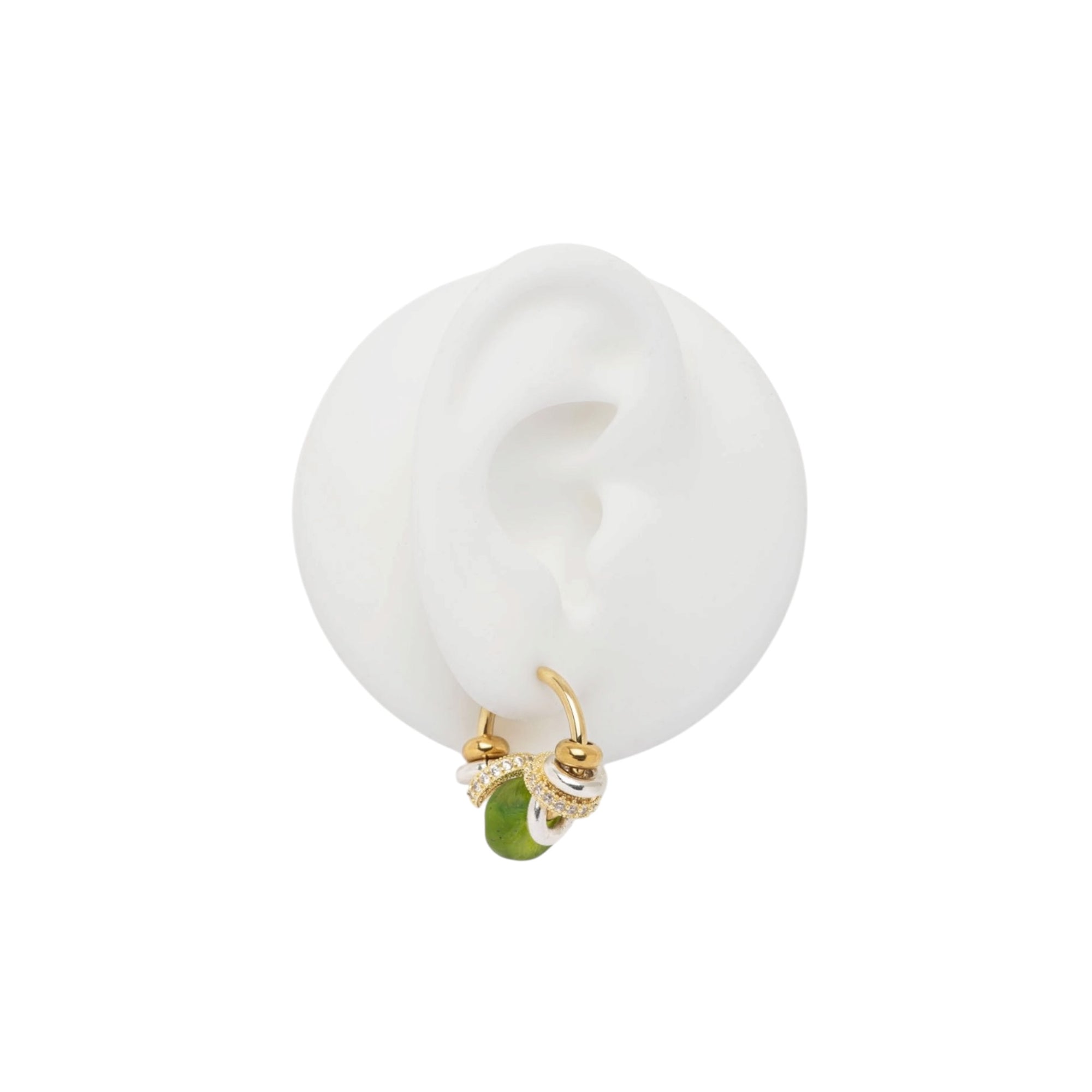SIGAL - BOUCLES D'OREILLES BABY SIA VERT