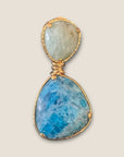 GAS BIJOUX - Boucles d’oreilles SILIA dorées - Turquoise et Amazonite
