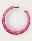 GAS BIJOUX - Boucles d'oreilles Abelo rose Raphia