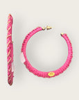 GAS BIJOUX - Boucles d'oreilles Abelo rose Raphia