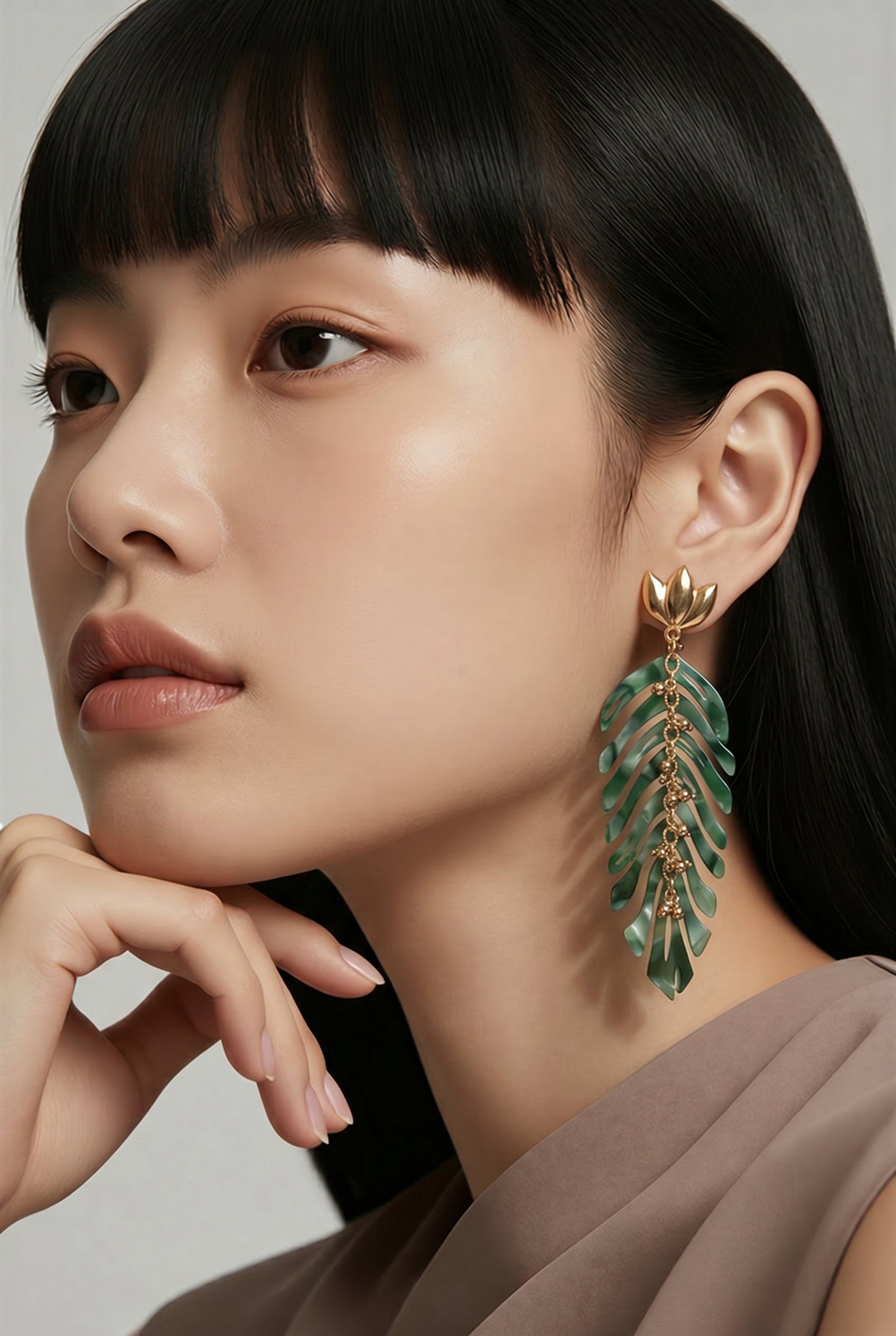 GAS BIJOUX - BOUCLES D'OREILLES CAVALLO ACETATE - VERTES