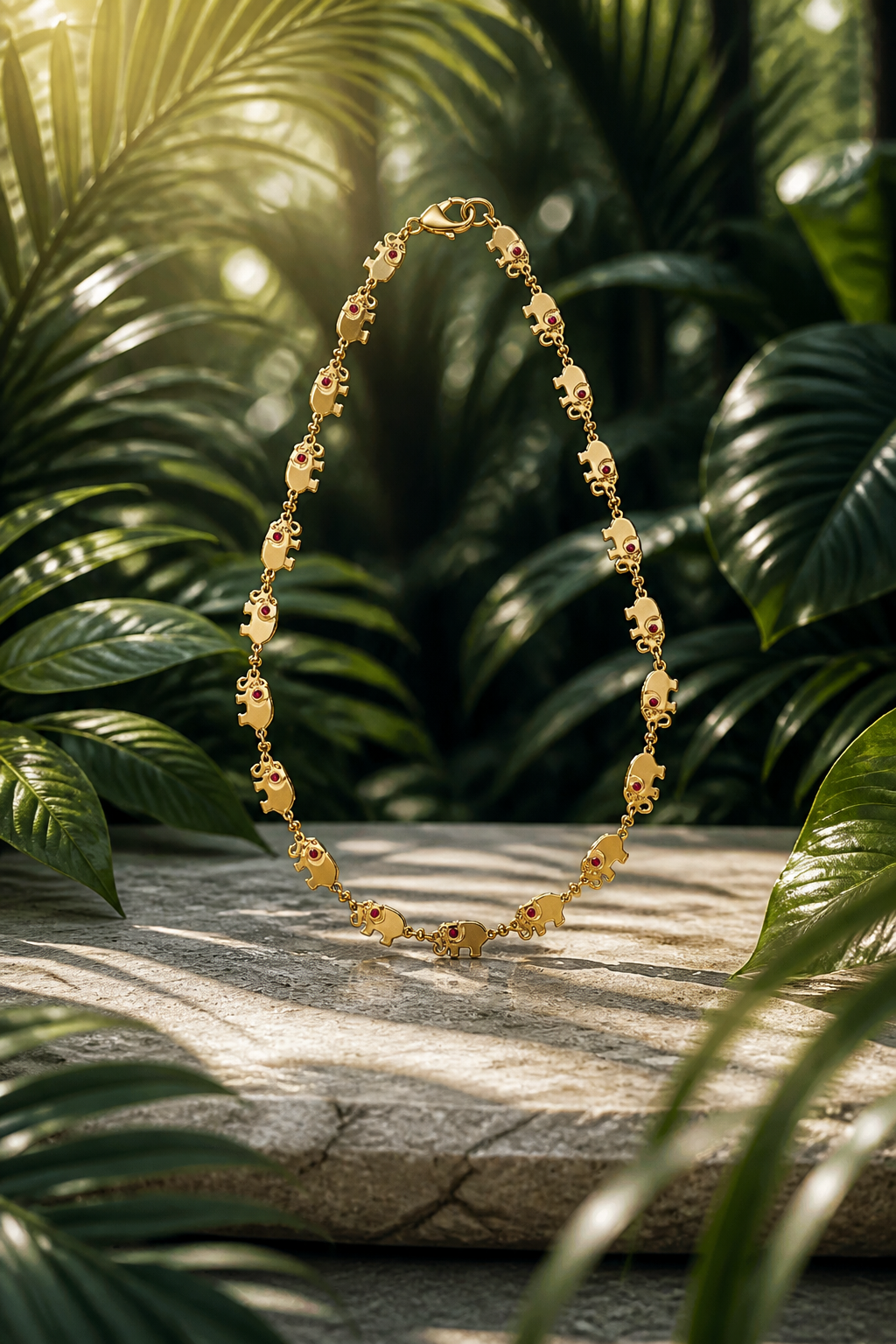 GAS BIJOUX - COLLIER ELAFANTA EMAIL DORE