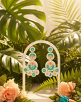 GAS BIJOUX - BOUCLES D'OREILLES SEQUIN TRIPLE - BASE BLANCHE - INÉDITE