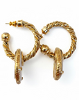 GAS BIJOUX - BOUCLES D'OREILLES CREOLES TORRIDE SILIA - NACRE BLANCHE