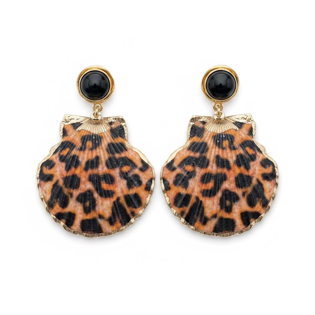 GAS BIJOUX - BOUCLES D'OREILLES SHELL WILD DORÉES