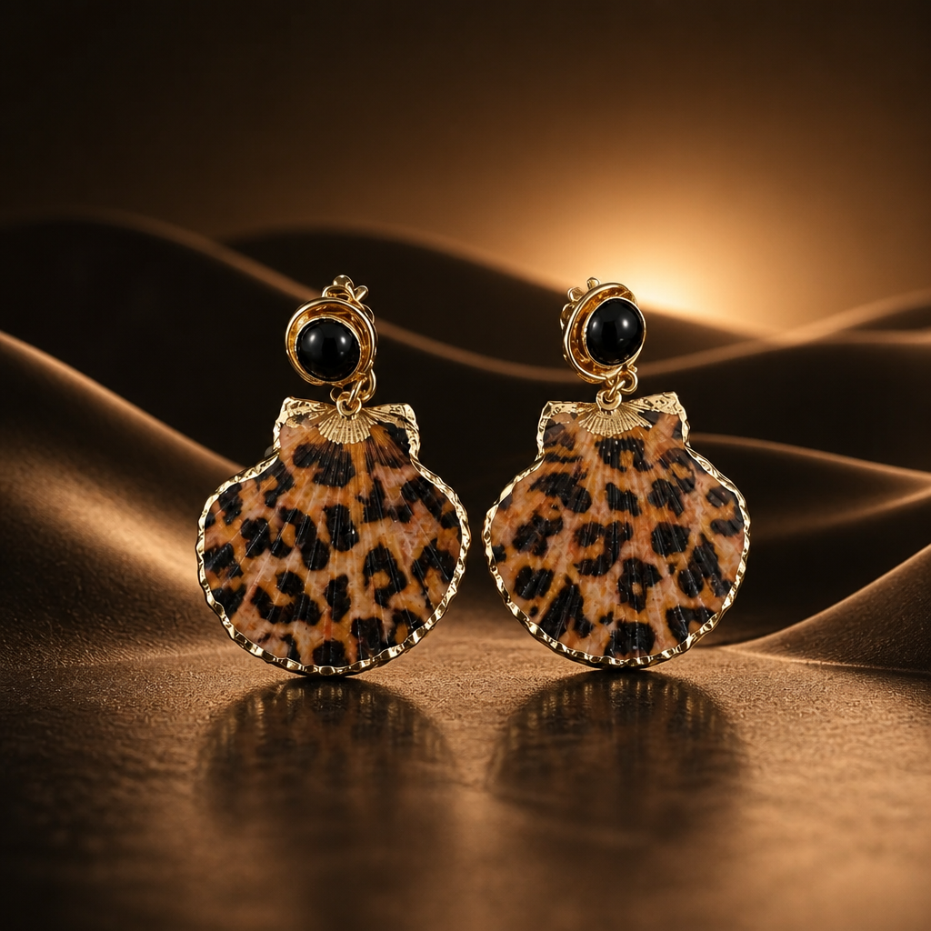 GAS BIJOUX - BOUCLES D'OREILLES SHELL WILD DORÉES