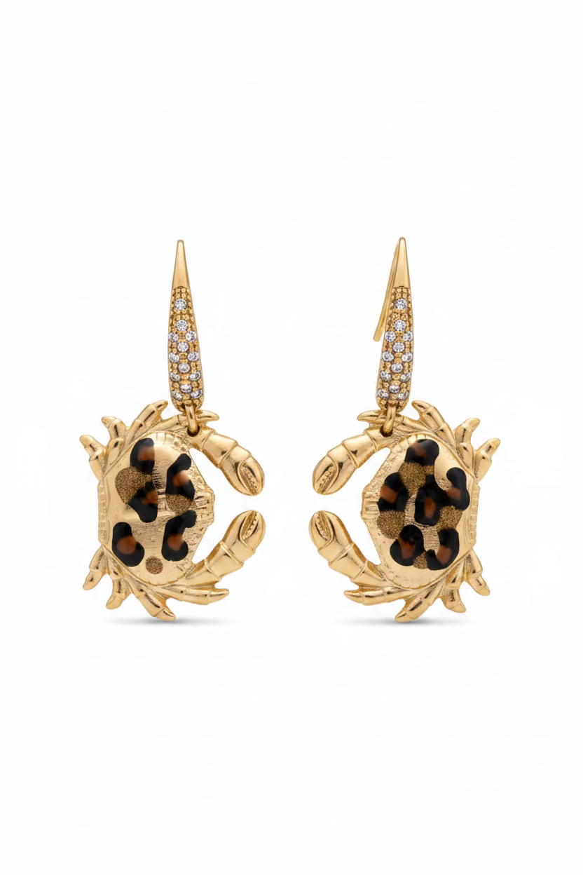GAS BIJOUX - BOUCLES D'OREILLES KRABE DORÉES