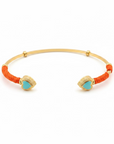 GAS BIJOUX - BRACELET DUALITY AMORE DORÉES EMAILLÉS  - 3 COULEURS