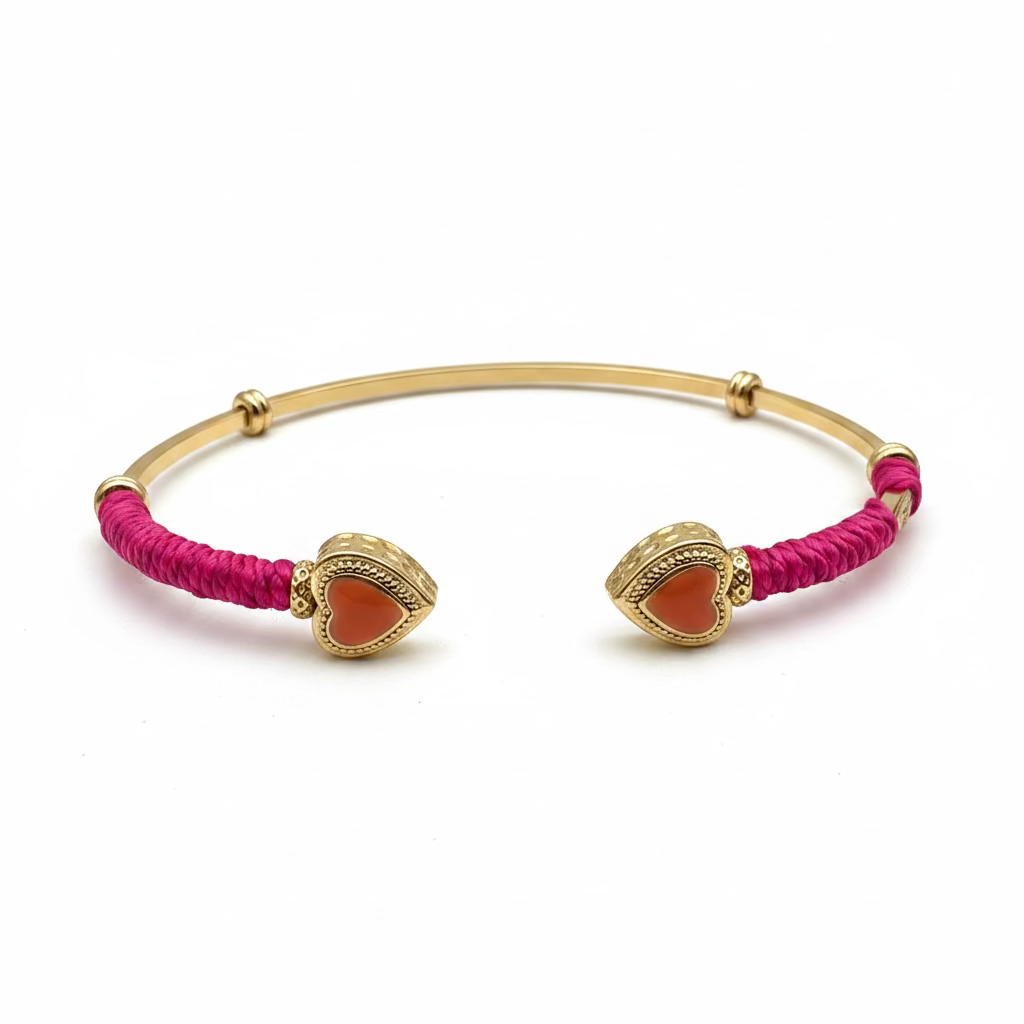 GAS BIJOUX - BRACELET DUALITY AMORE DORÉES EMAILLÉS  - 3 COULEURS