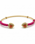 GAS BIJOUX - BRACELET DUALITY AMORE DORÉES EMAILLÉS  - 3 COULEURS