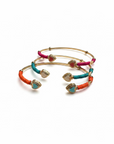 GAS BIJOUX - BRACELET DUALITY AMORE DORÉES EMAILLÉS  - 3 COULEURS