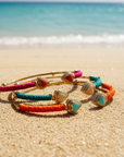 GAS BIJOUX - BRACELET DUALITY AMORE DORÉES EMAILLÉS  - 3 COULEURS