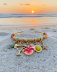 GAS BIJOUX - BRACELET ZANCHA ET FILS DE SOIE TERRACOTA