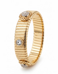 GAS BIJOUX - BRACELET STRADA MOYEN MODELE DORÉ ET CRISTAUX DE SWAROWSKI BLANC