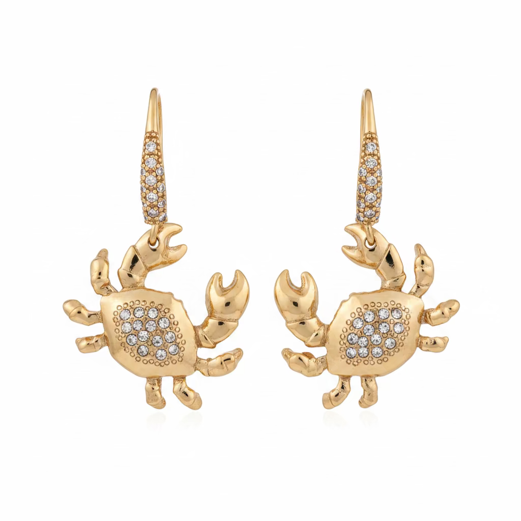 GAS BIJOUX - BOUCLES D'OREILLES KRABE MINI BIS DORÉ
