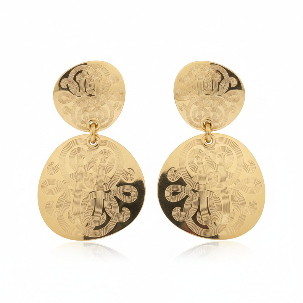 GAS BIJOUX - BOUCLES D'OREILLES DIVA DOUBLE DORÉES