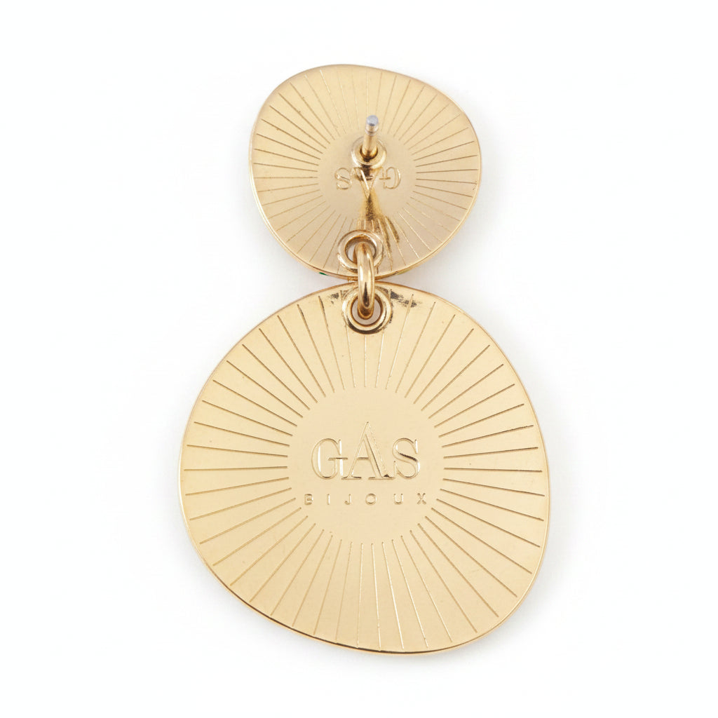 GAS BIJOUX - BOUCLES D'OREILLES DIVA DOUBLE DORÉES