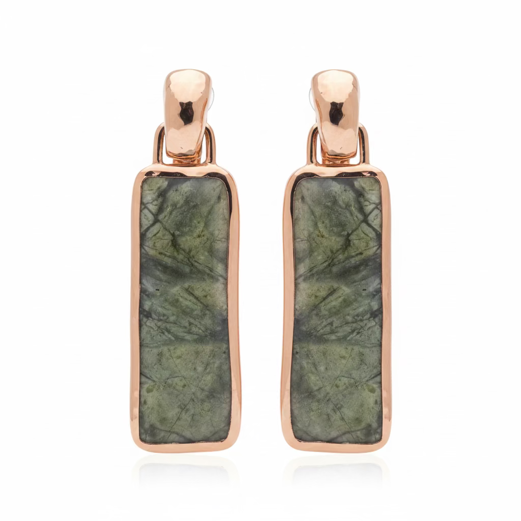 GAS BIJOUX - BOUCLES D'OREILLES AURA grand modèle CLIPS - VESSONITE
