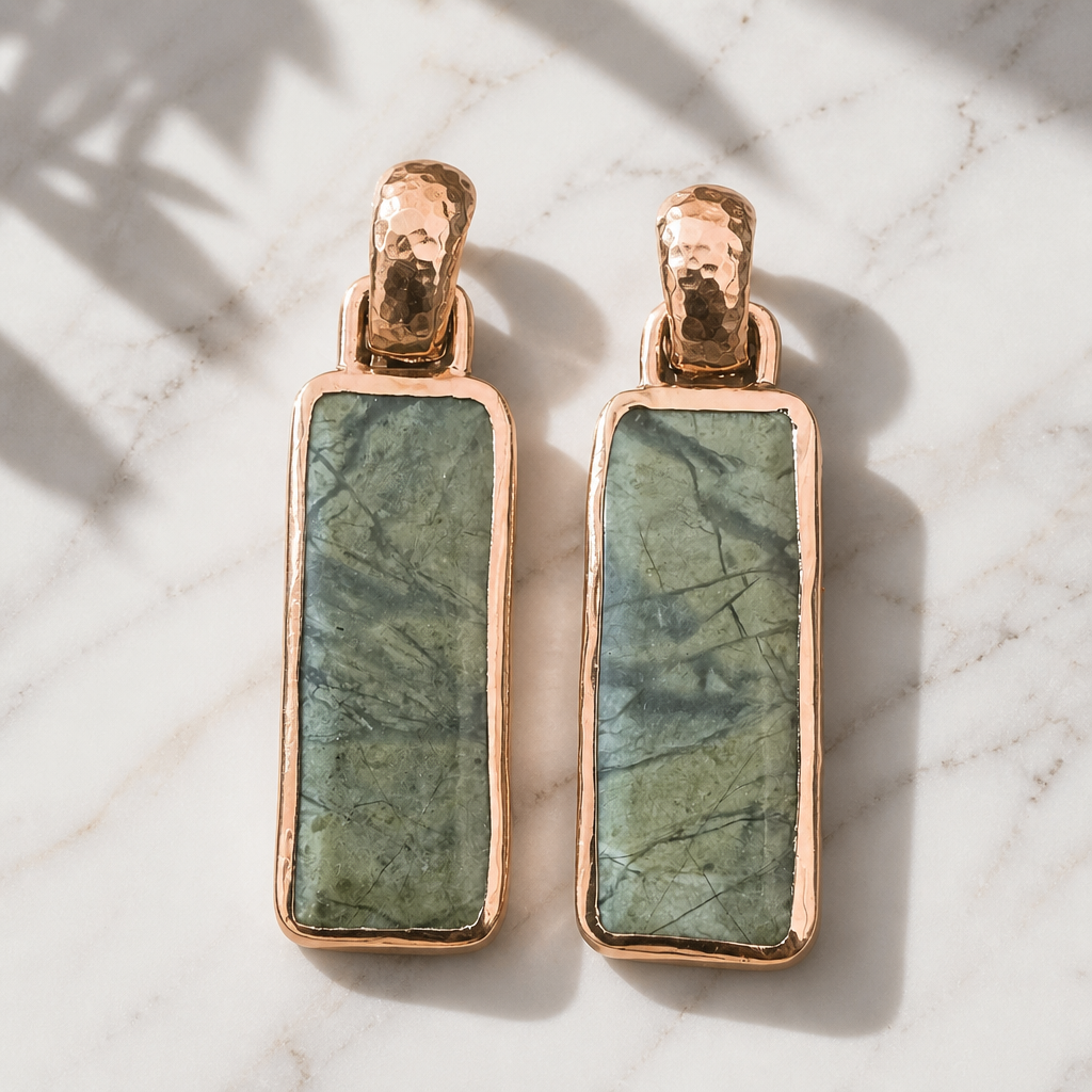 GAS BIJOUX - BOUCLES D'OREILLES AURA grand modèle CLIPS - VESSONITE