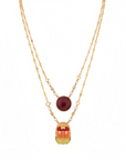 GAS BIJOUX - COLLIER SCAPULAIRE SERTI SCARAMOUCHE DORÉ