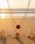 GAS BIJOUX - COLLIER SCAPULAIRE SERTI SCARAMOUCHE DORÉ