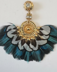 GAS BIJOUX - BOUCLES D'OREILLES GAIA DORÉES - TONS DE. BLEUS
