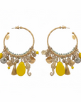 GAS BIJOUX - BOUCLES D'OREILLES CREOLES ANASTASIA MINI DORÉES - TONS DE JAUNE