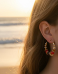 GAS BIJOUX - BOUCLES D'OREILLES CREOLES ALOHA DORÉES