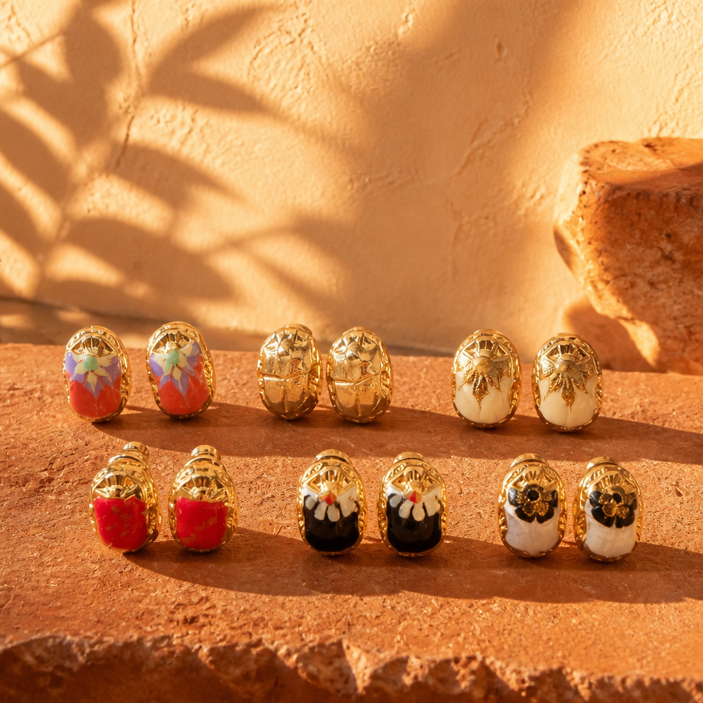 GAS BIJOUX - BOUCLES D'OREILLES PUCES SCARAMOUCHE - 6 MODELES