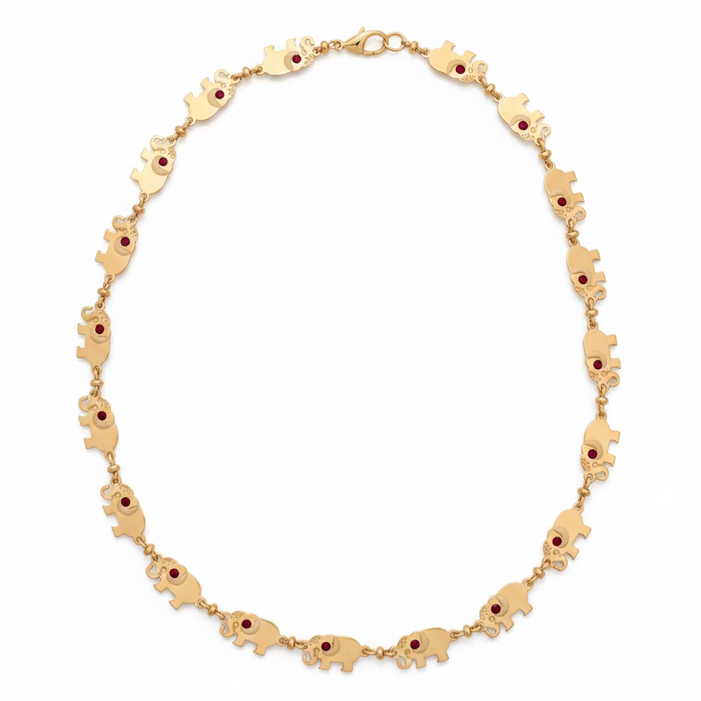 GAS BIJOUX - COLLIER ELEFANTA DORÉ