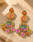 GAS BIJOUX - BOUCLES D'OREILLES SEQUIN TROIS RANGS DORÉES