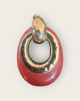 GAS BIJOUX - Boucles d’oreilles SELVA bordeaux dorées à l’or fin petit modèle