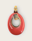 GAS BIJOUX - Boucles d’oreilles SELVA bordeaux dorées à l’or fin petit modèle